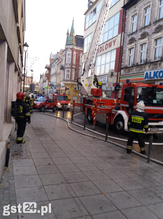 Pożar na ulicy Chojnickiej w Starogardzie Gdańskim.