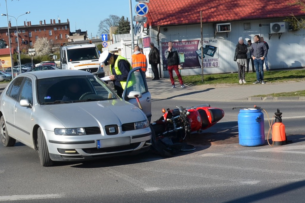 Kolejny motocyklista trafił do szpitala