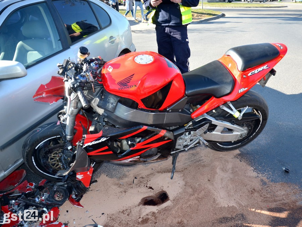 Kolejny motocyklista trafił do szpitala
