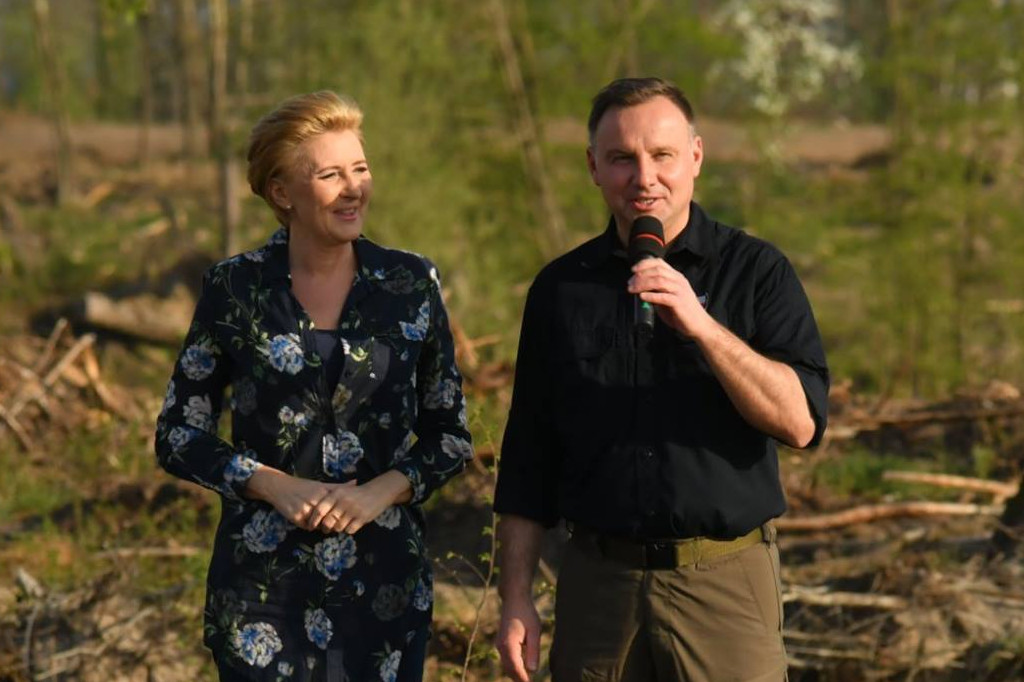 Andrzej Duda wraz z małżonką w Rytlu